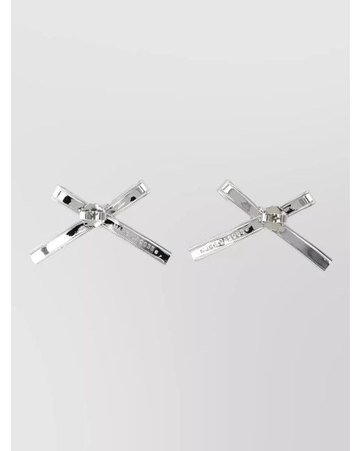 Marc Jacobs Metallic Crystal-Embellished Bow Earrings