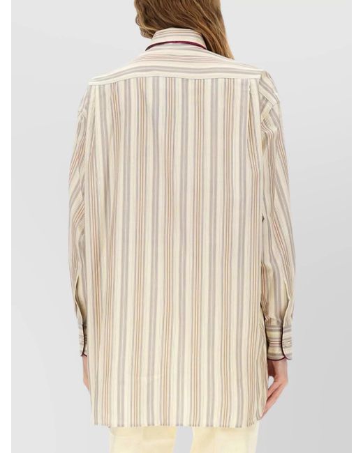 Etro Natural Striped Cotton Shirt
