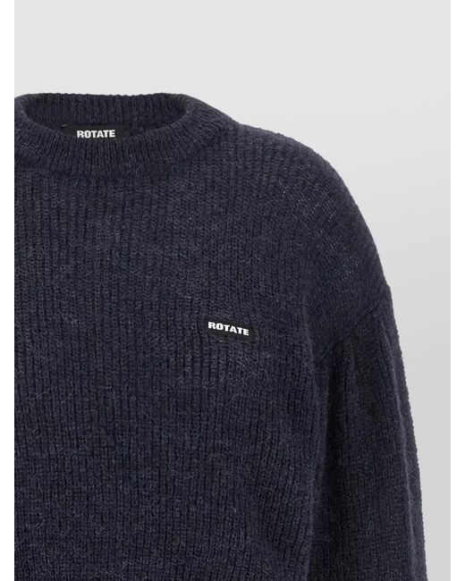 ROTATE BIRGER CHRISTENSEN Blue Alpaca Wool Knit Jumper