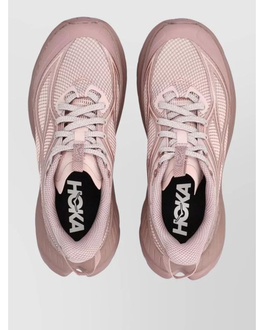 Hoka One One Pink Camouflage-Print Low-Top Sneakers