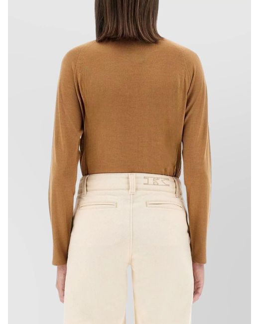 Kiton White Cashmere Silk Slim-Fit Turtleneck Jumper