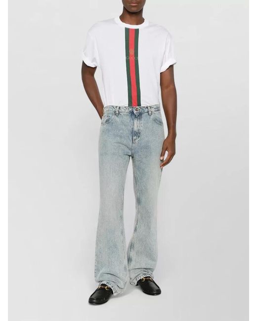 Gucci White Cotton Printed Regular-Fit T-Shirt for men