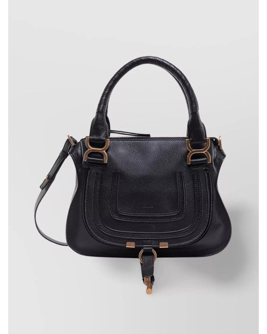 Chloé Black Small Leather Handbag With Removable Shoulder Strap