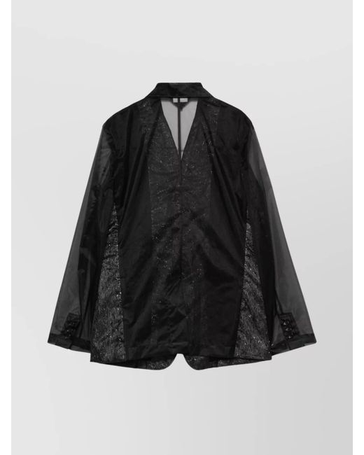 Comme des Garçons Black Semi-Sheer Chiffon Blazer