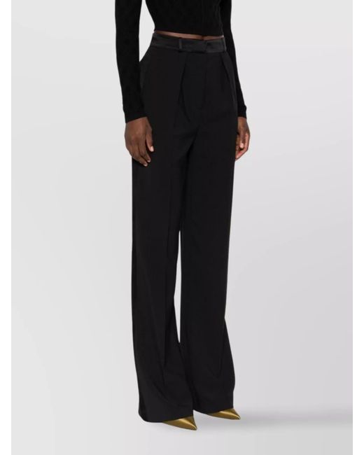 Elisabetta Franchi Black Flared-Leg Trousers