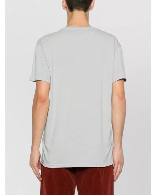 Moschino White Silk Nylon Top Round Neck Short Sleeves for men