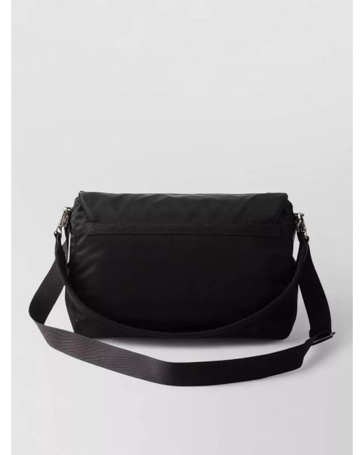 Prada Black Shoulder Bag Tessuto Pelle Adjustable Strap for men