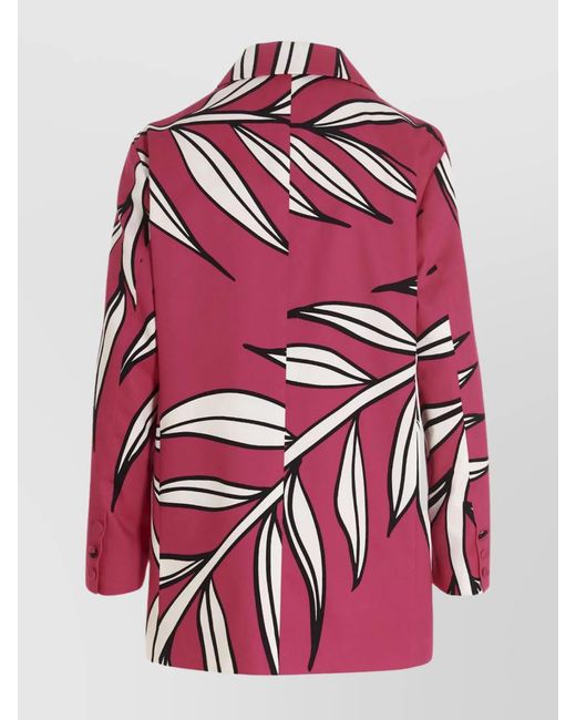Rochas Pink Floral Print Blazer