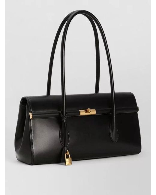 Dolce & Gabbana Black Marlene Medium Leather Shoulder Bag