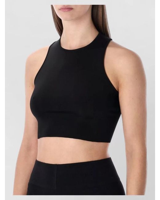 Rick Owens Black Cropped Sleeveless Tank Top