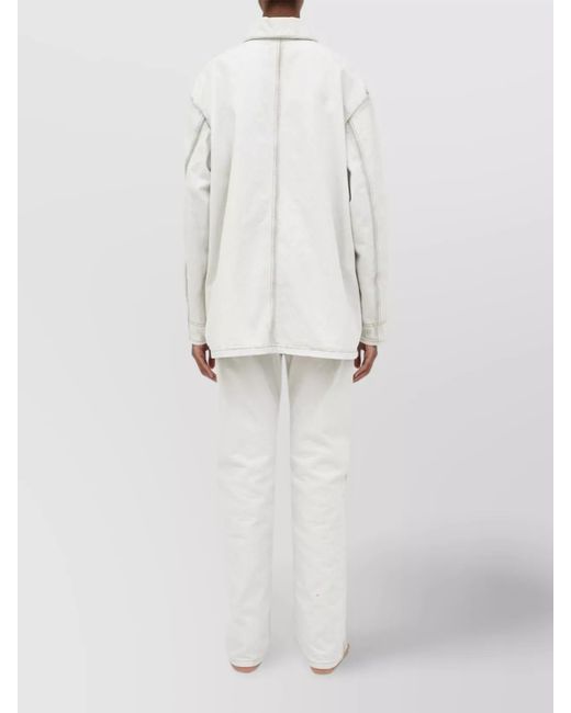 Maison Margiela White Denim Shirt Jacket for men