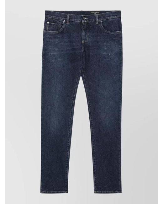 Dolce & Gabbana Blue Denim Skinny Jeans for men