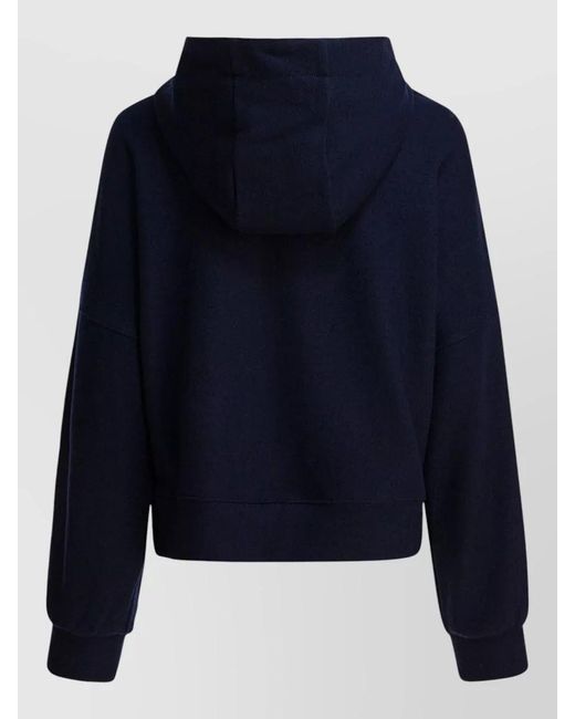Circolo 1901 Blue Hooded Sweatshirt Long Sleeves Relaxed Fit