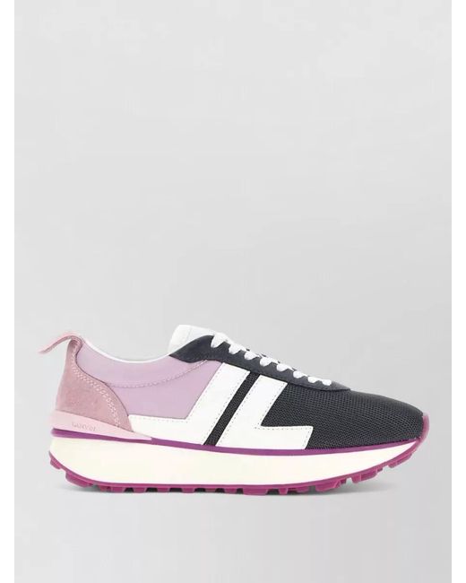 Lanvin Multicolor Fabric Mesh Sneakers Color Block Sole