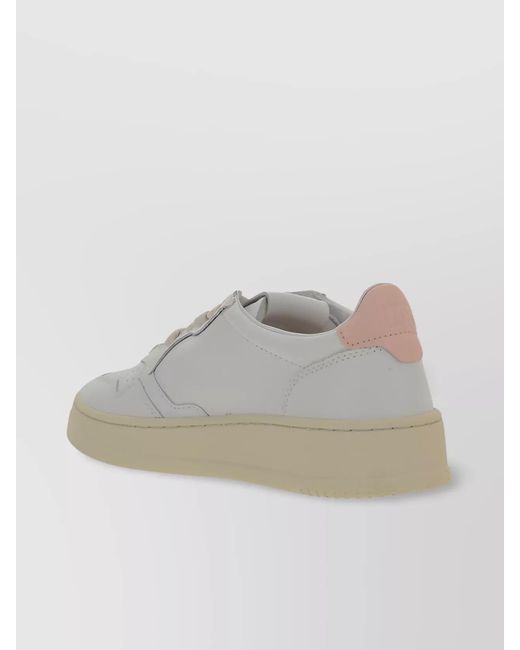 Autry Gray Leather Low-Top Sneakers