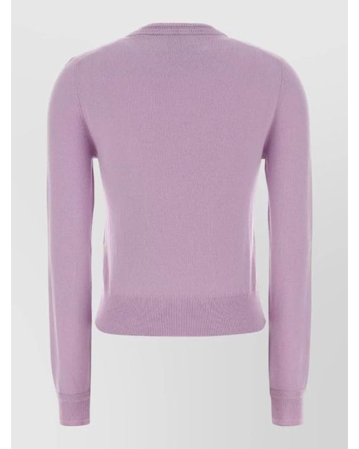 Jil Sander Purple Wool Sweater