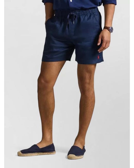 Polo Ralph Lauren Blue Linen Swim Shorts for men