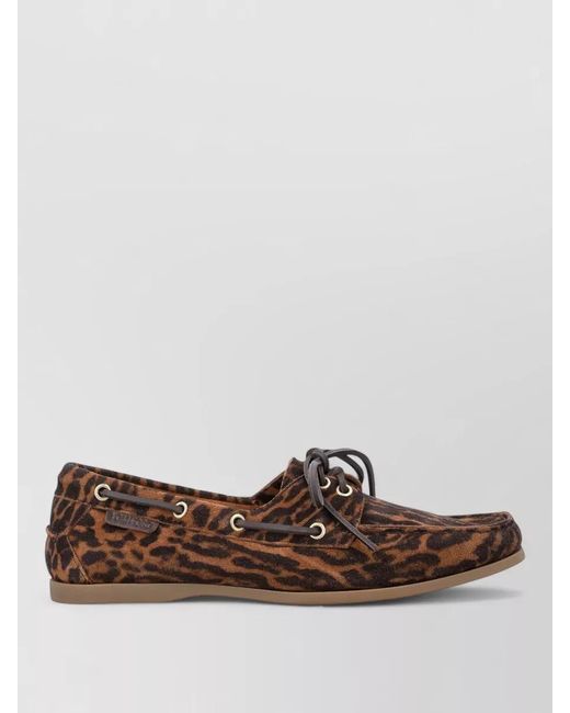 Tom Ford Brown Leather Robin Boat Shoes for men