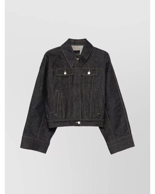 Givenchy Black Denim Cropped Jacket