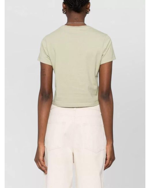Maison Kitsuné Natural Organic Cotton Embroidered T-Shirt