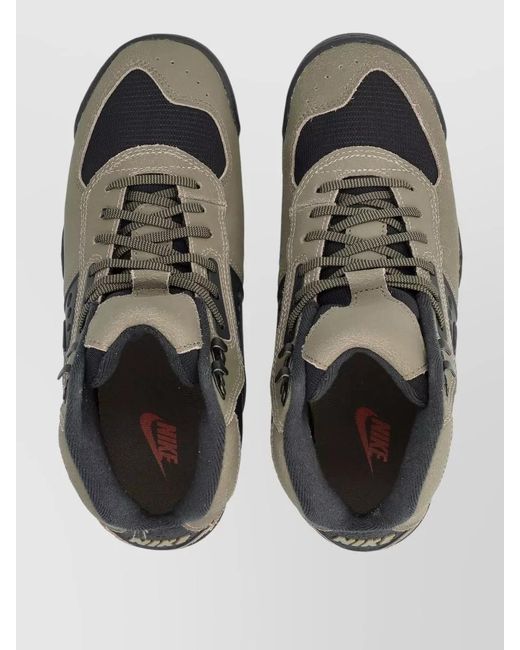 Nike Gray Leather High-Top Sneakers