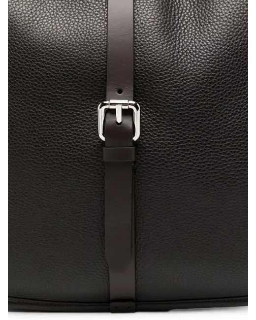 Etro Black Leather Shoulder Bag for men