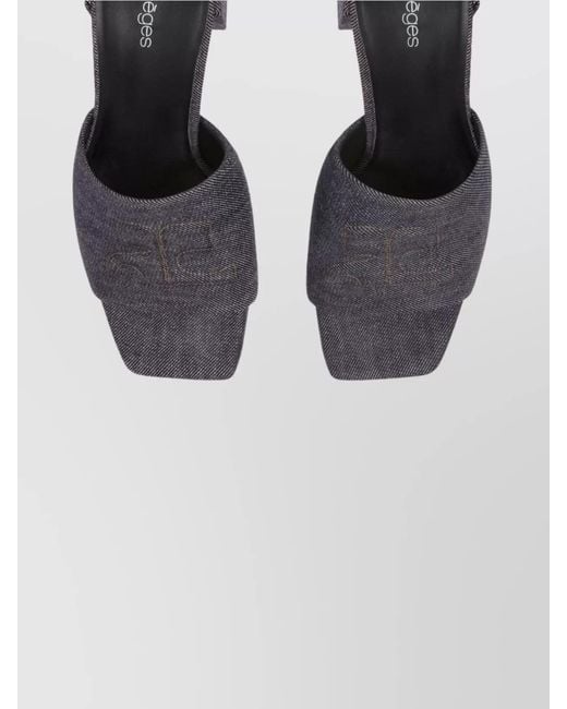 Courreges Multicolor Block Heel Sandals