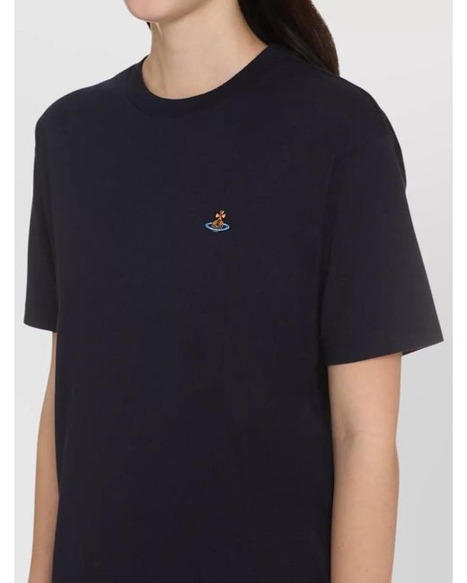 Vivienne Westwood Blue Cotton Crew-Neck T-Shirt