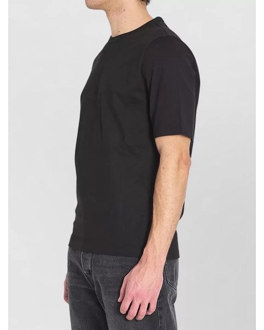 Saint Laurent Black Cotton Regular-Fit Short-Sleeve T-Shirt for men