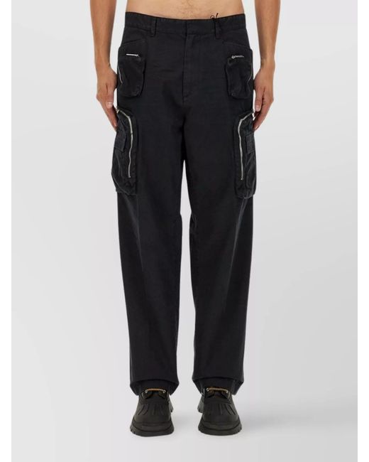 DSquared² Blue Cotton Loose Fit Trousers for men