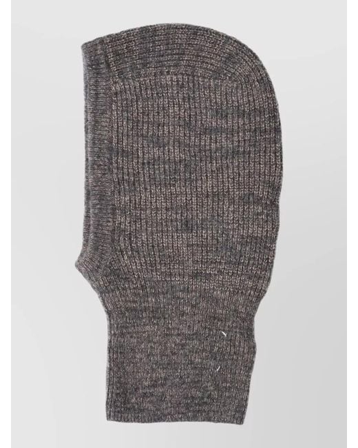 Maison Margiela Gray Knitted Stretch Gloves Comfortable Fit