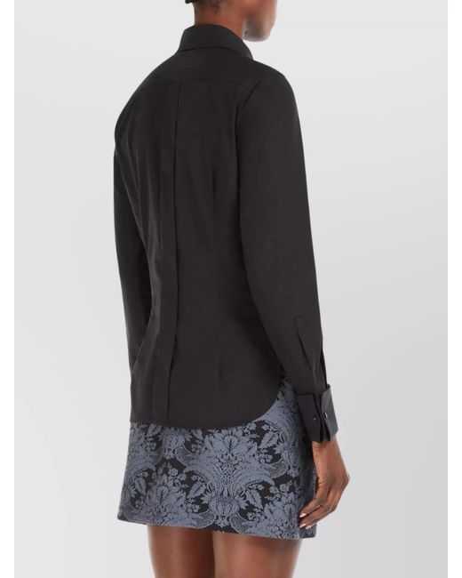 Max Mara Black Cotton Stretch Shirt