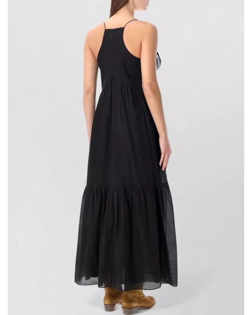 Isabel Marant Black Vasma Organic Cotton Voile Dress