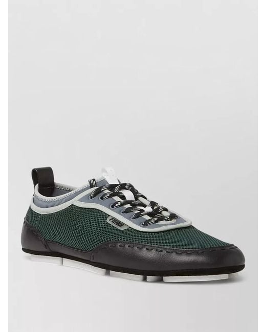 Fendi Multicolor Sneakers Contrast Sole Mesh Upper Pull Tab for men
