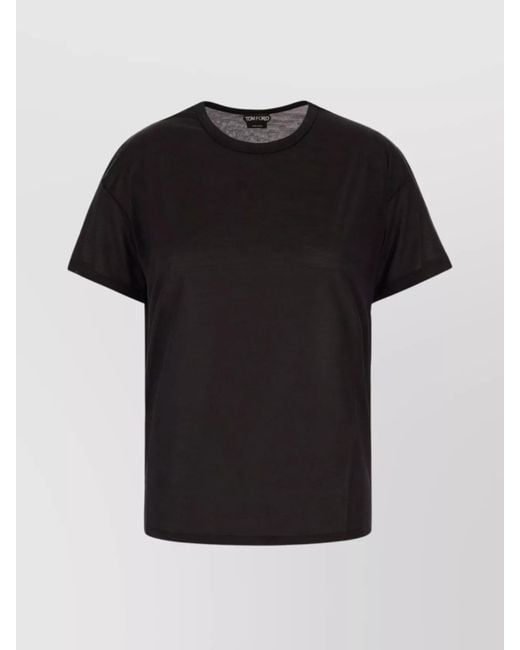 Tom Ford Black Silk Loose-Fit T-Shirt