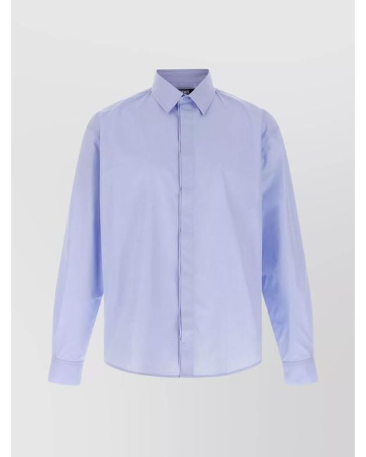 Jacquemus Purple Cotton Classic Shirt for men