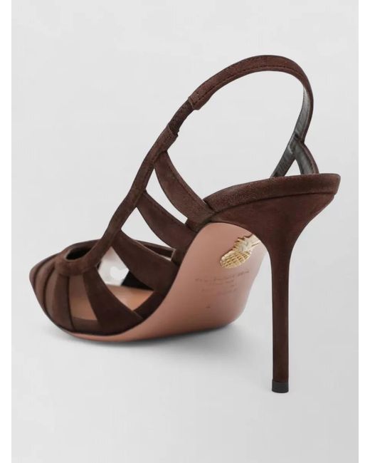 Aquazzura Multicolor Mesh Panel Pointed Toe Stiletto Pumps