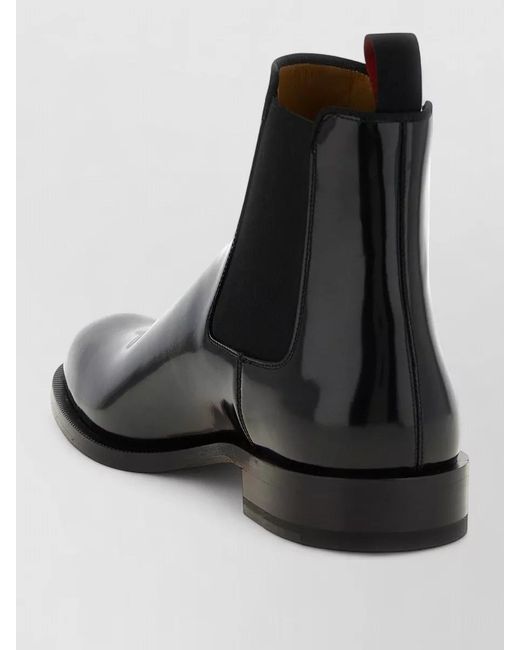 Christian Louboutin Black Leather Chelsea Boots for men