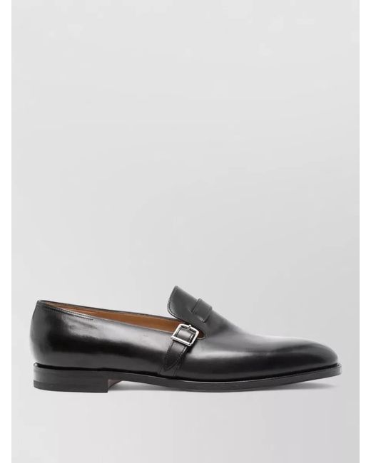 John Lobb Gray Leather Monk Strap Shoes for men