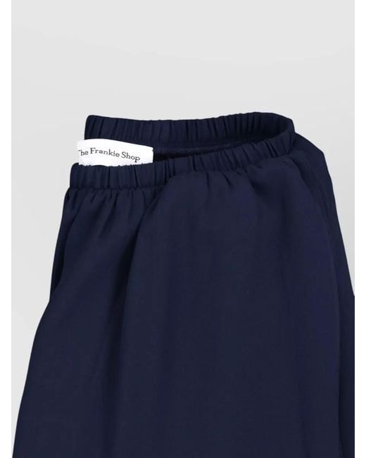 Frankie Shop Blue Wide-Leg Trousers