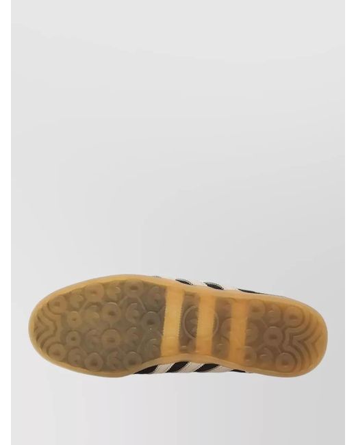 Adidas Black Gazzelle Lo Pro Sneakers Contrast Stripes Embroidery