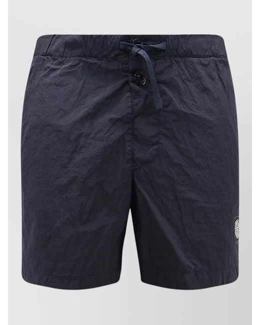 Stone Island Blue Econylon Swim Shorts Elastic Waist Design for men