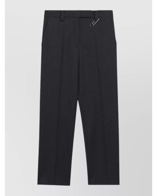Prada Blue Tailored Pants Straight Leg Belt Loops