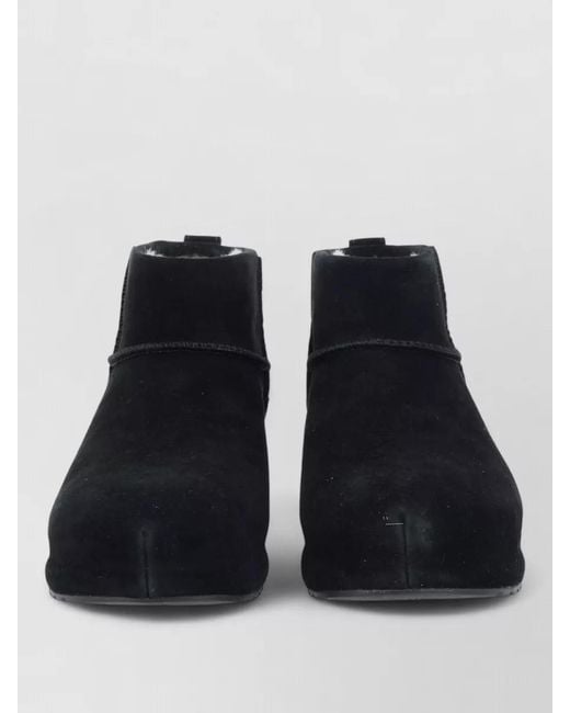 Ugg Black Leather Ankle Boots