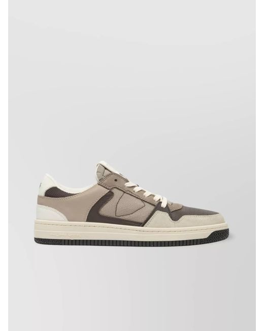 Philippe Model Natural Leather Low-Top Sneakers for men