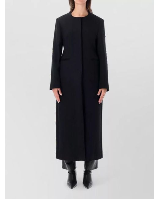 Loulou de Saison Black Fitted Single Breasted Coat
