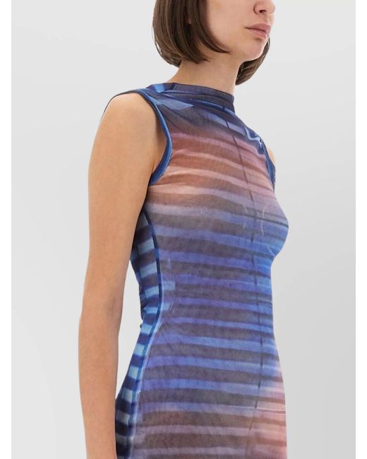 Jean Paul Gaultier Blue Slim-Fit Maxi Dress