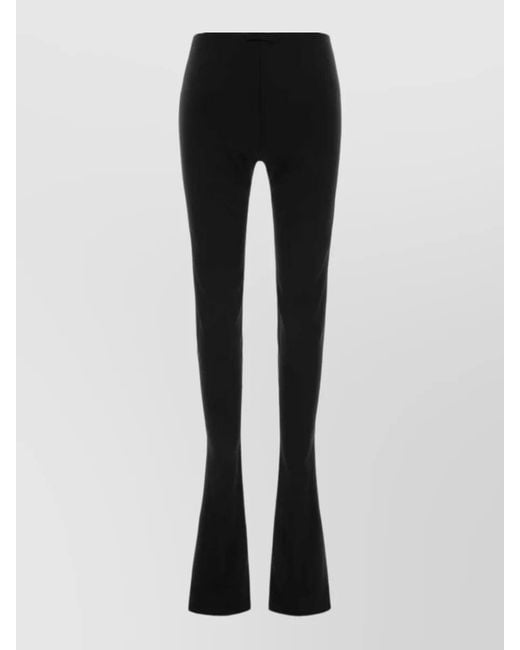 Gucci Black Flared Straight Pants Nylon Silk Blend