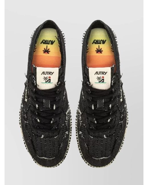 Autry Black Cotton Espadrille Sneakers