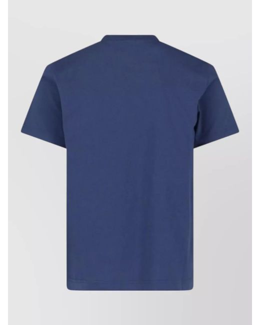 Autry Blue Ribbed Regular-Fit Cotton Short-Sleeve T-Shirt for men